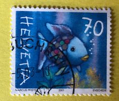 Nr.1027 GESTEMPELT Regenbogenfisch allein unterwegs 2001  ﻿