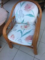 Ratan-Gartensessel mit Sitz- Rückenkissen 2 Sessel vorhanden