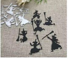Neues Stanzschablonenset viele kleine Hexen