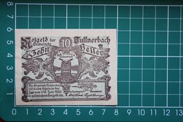 currency emergency money austria tullnerbach 10 heller 1920