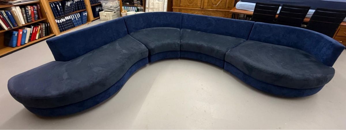 Sofas: Rundsofa blau Stoff Rolf Benz Alcantara – Gebraucht aus Regensdorf von sil_bj7d 2