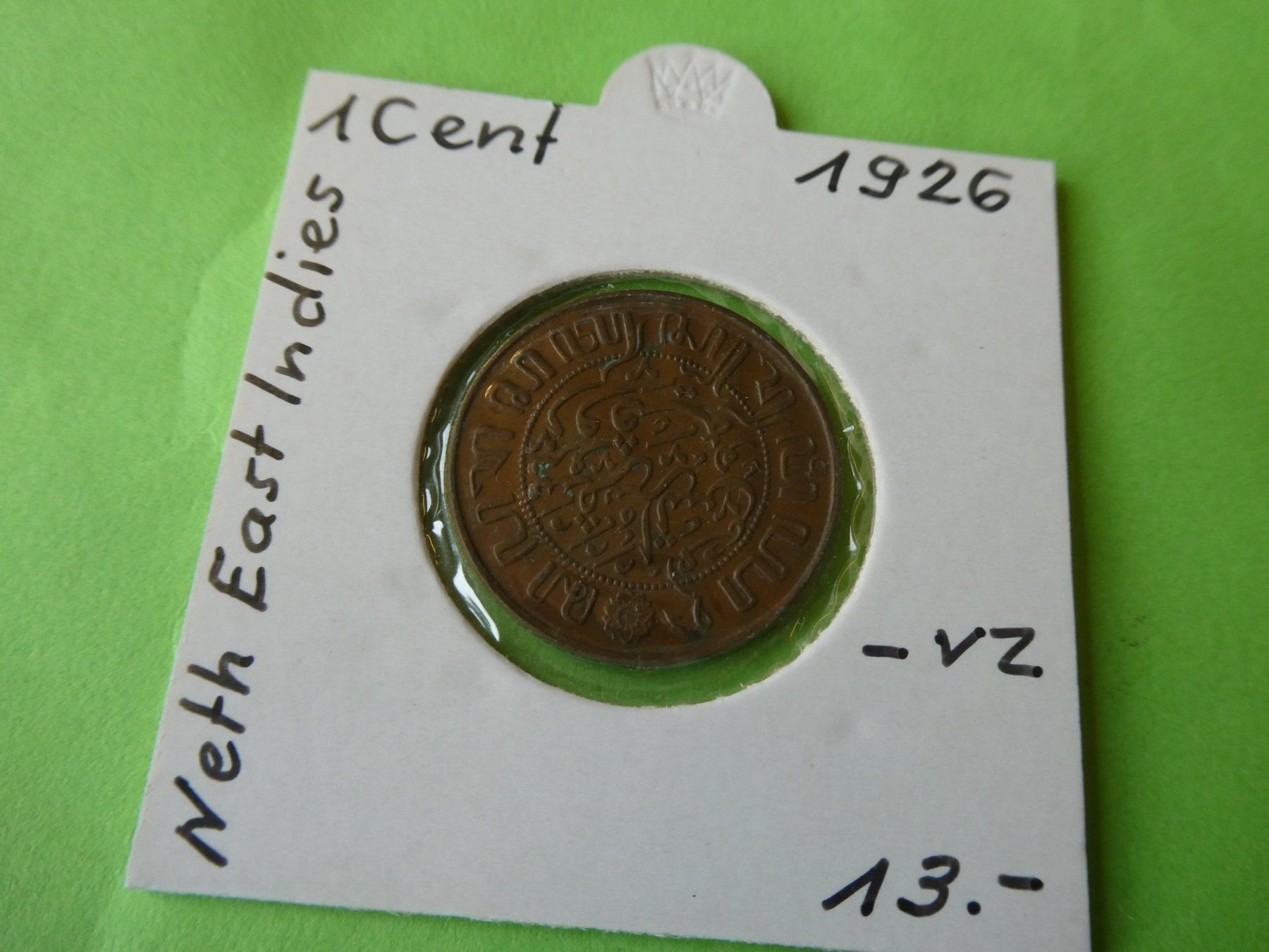 Tutti le monete: Niederländisch-Indien 1926, 1 Cent – Usato da Hinterforst venduto da Rohusri