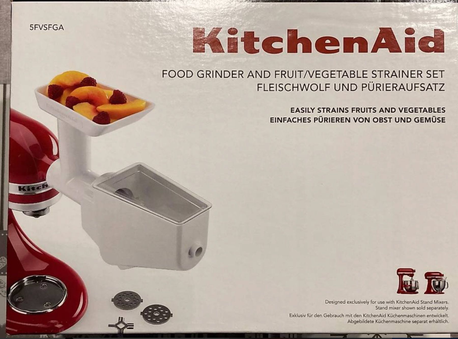 Kitchenaid Elettrodomestici da cucina: Ensemble hachoir et passoire KitchenAid - Réf. 5FVSFGA – Nuovo e nell'imballaggio originale da Aumont venduto da del_f2k9 1
