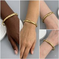 Bracelet étoile doré 18K en acier inoxydable, étanche