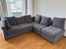 Graues IKEA VIMLE Ecksofa mit Stauraum