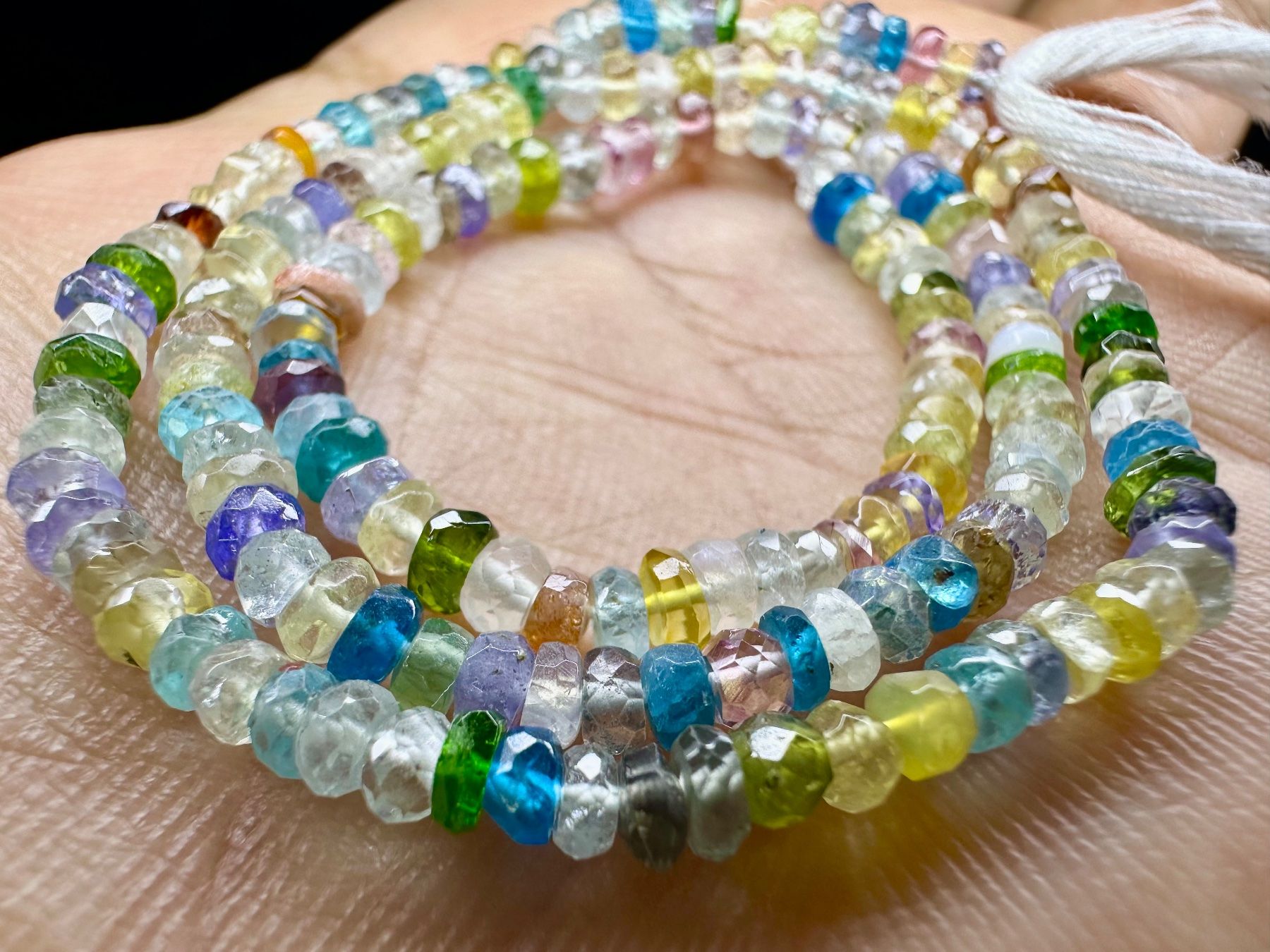 Pierres précieuses: Multi-Color Edelstein-Strang facettiert Tansanit Turmalin... – Neuf (Voir description) à Langenthal par Seelenfreunde 3