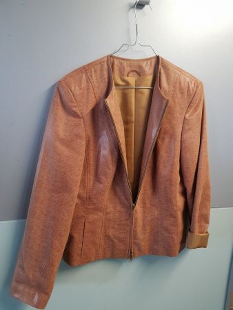 Damen Jacke Park Lane Grösse 38 Reptil-Look cognac