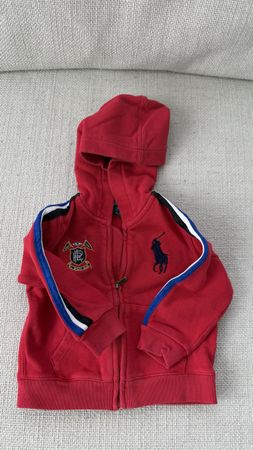 Polo Ralph Lauren Hoodie Red Size 9 Months Baby Boys