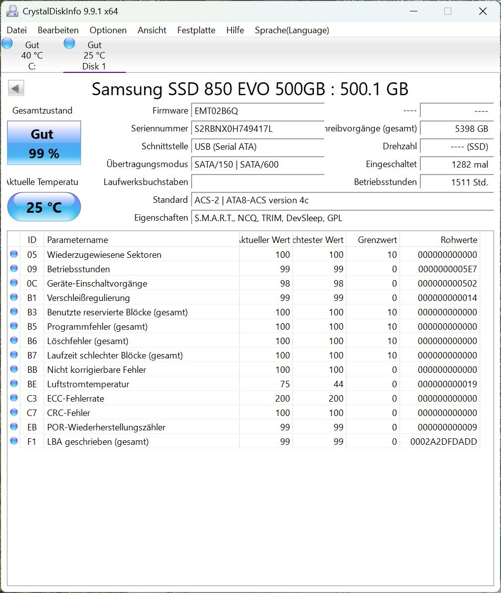 Samsung Dischi rigidi: Samsung SSD 850 EVO 500GB – Usato da Sarnen venduto da pae_zvc7 2