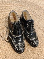 Oxford Schuh mit Nietenverzierung, Echt Leder, Gr. 38