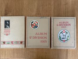 Lot 3 Albums Occupation des Frontières 1915 (1re, 2e, 6e) 