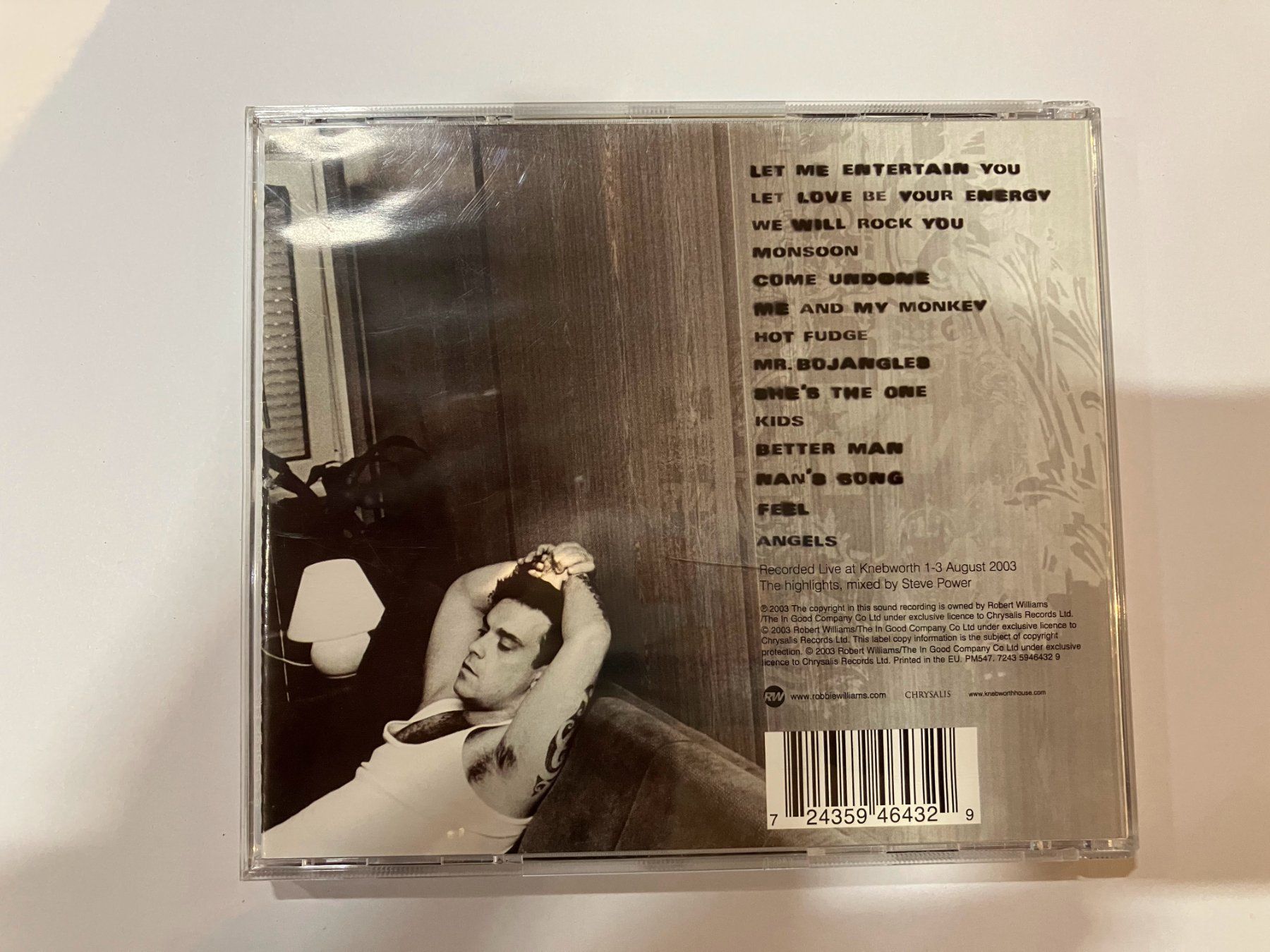 CD: CD Robbie Williams "Live Summer 2003" – Usato da Winterthur venduto da Heftith 1