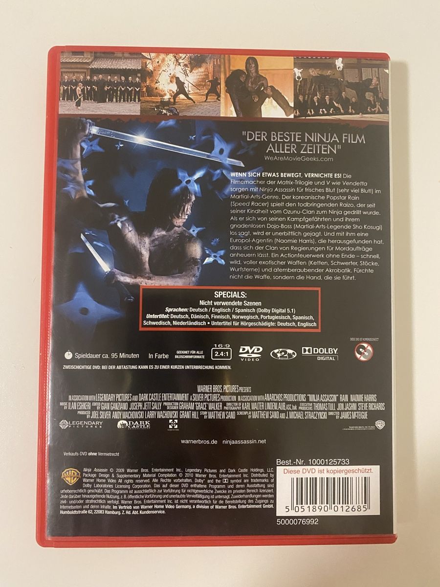 Alle DVDs: DVD Ninja Assassin - Top Zustand – Gebraucht aus Oensingen von mig_99db 2