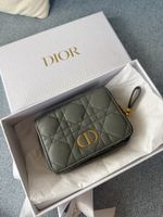 Dior CARO Wallet in Grauem Leder