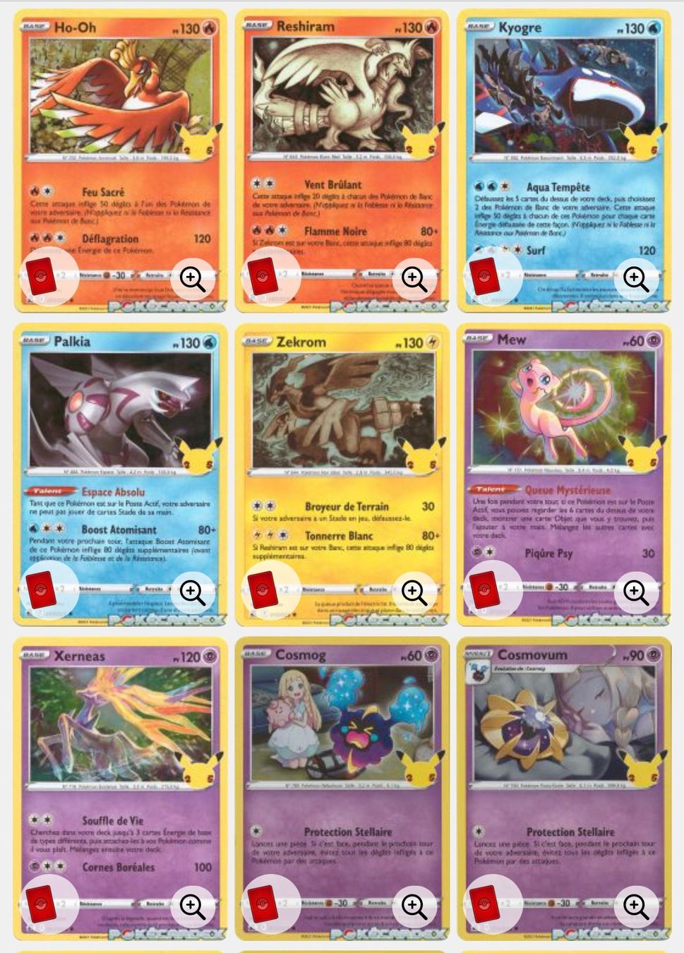 Pokémon Carte collezionabili: Pokémon FR Célébration 16 holographiques – Usato da Grand-Lancy venduto da Mario64