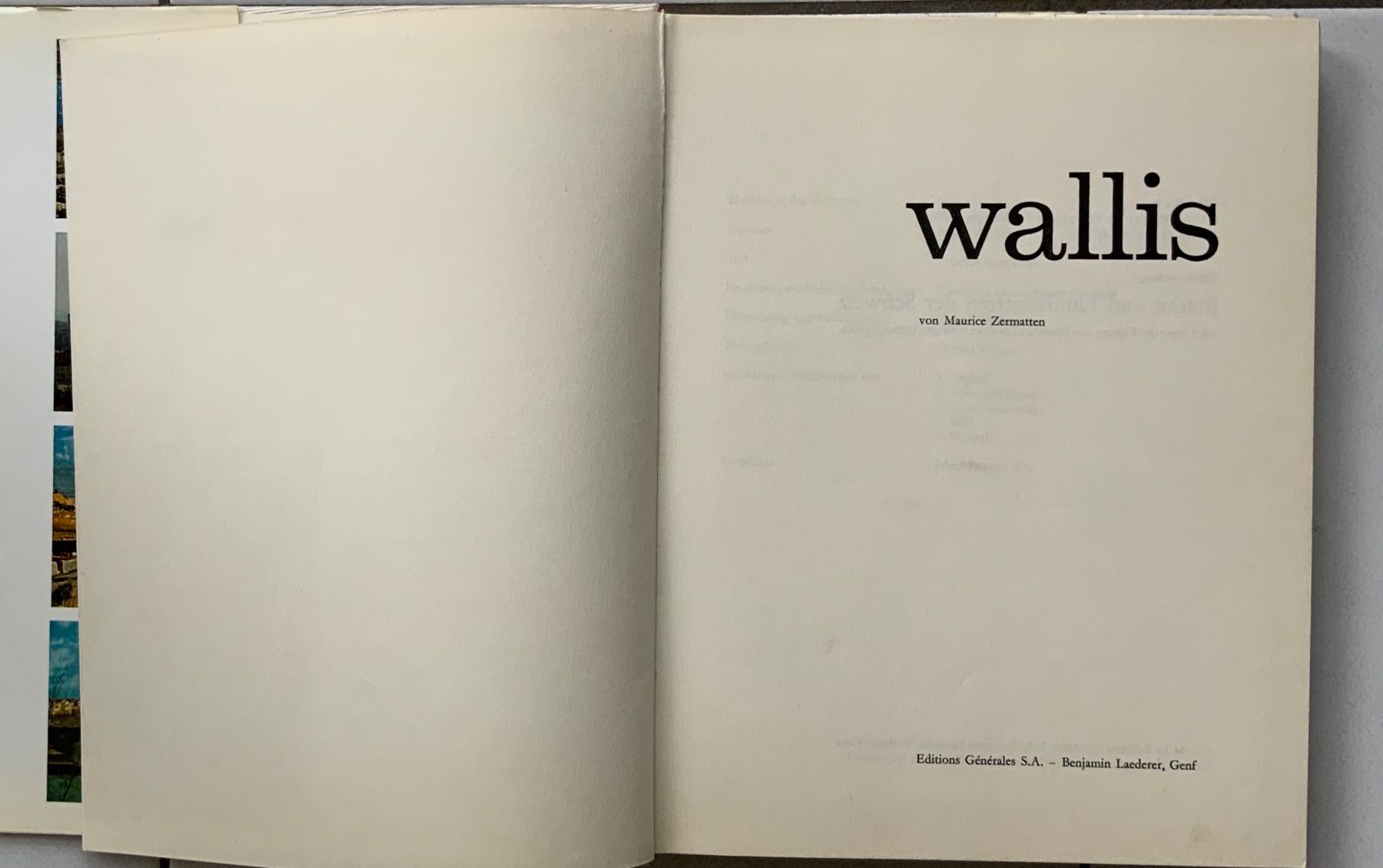 Bücher: Wallis - Maurice Zermatten 1965 – Gebraucht aus Crans-Montana von plainemorte 1