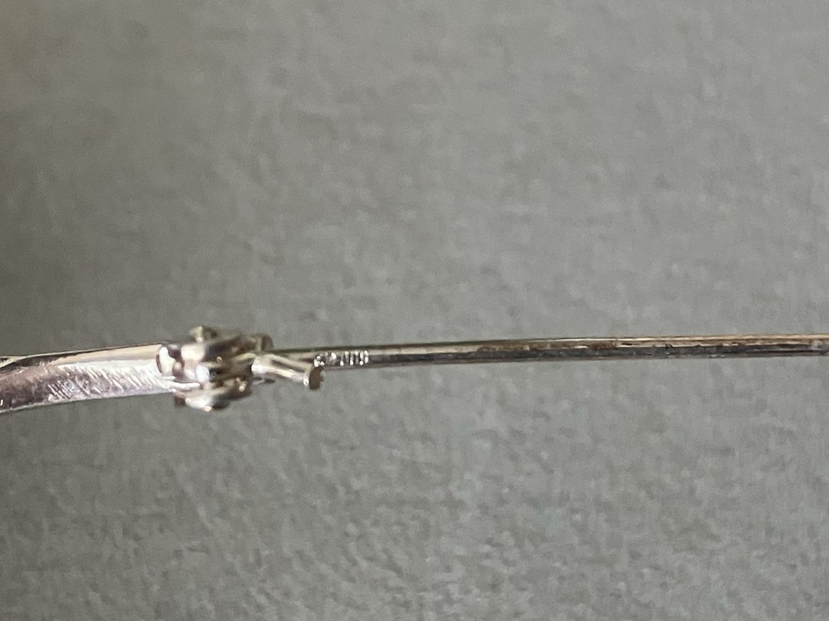 Spille & Fermagli: Alte Silber Brosche 800er 4 Perlen 2 Rubine 4,5 cm – Nuovo (secondo la descrizione) da Flums venduto da mya_2lh9 3