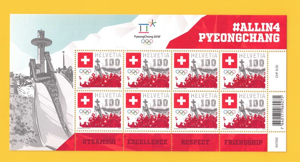 Alle Briefmarken: 2018, 1661, Sonderbogen Swiss Olimpic, Postfrisch** – Neu (gemäss Beschreibung) aus Lupfig von lubor