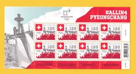 2018, 1661, Sonderbogen Swiss Olimpic, Postfrisch**