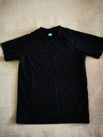 T-shirt noir sport enfant 9/10 ans manches courtes Swimmwear