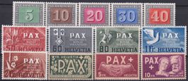 1945, PAX: Nr.262-274 Serie ** postfrisch, Kat: 500.-