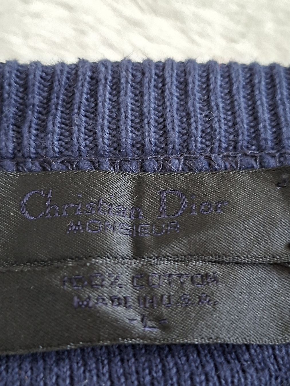 Dior Maglioni & Felpe: Pull col V Christian Dior 100% Coton T.L marine – Usato da Renens VD venduto da ser_j2fn 6