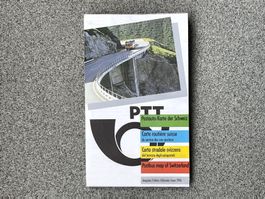 PTT Post Postauto Postauto-Linien Schweiz Landkarte 1986