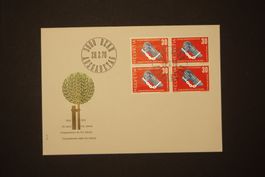 1970 Erstagsausgabe 4 er Block