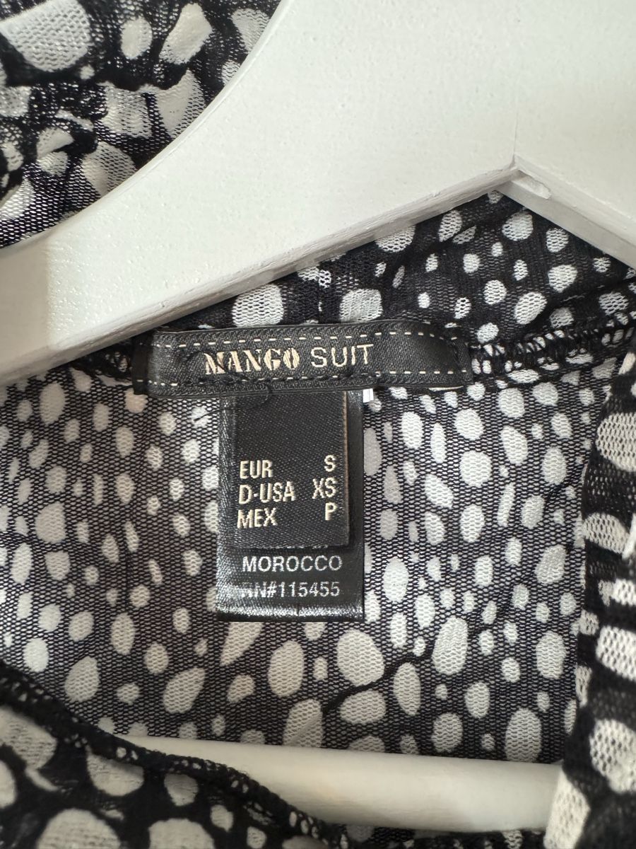 Mango Camicette: Mango Suit - transparente ärmellose Bluse Gr. S mit Schleife – Usato da Küsnacht ZH venduto da ToddyGinger 2