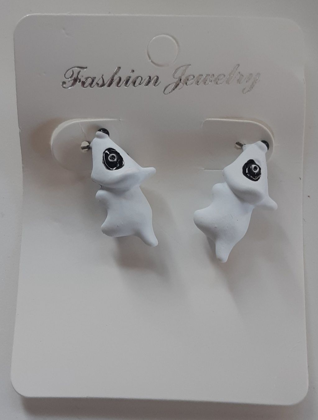 Orecchini pendenti & Orecchini a lobo: Boucles d'oreilles - Chiens noir et blanc – Nuovo e nell'imballaggio originale da La Chaux-de-Fonds venduto da beasach