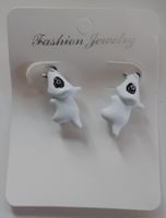 Boucles d'oreilles - Chiens noir et blanc