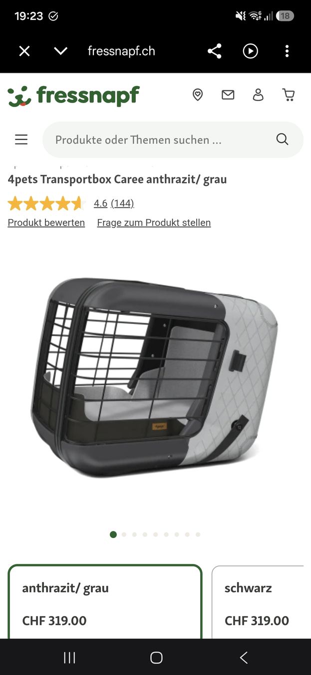 4pets Cages, transport & sécurité: 4pets Transportbox Caree anthrazit/grau gebraucht – D'occasion à Horgenberg par callmeloco 6