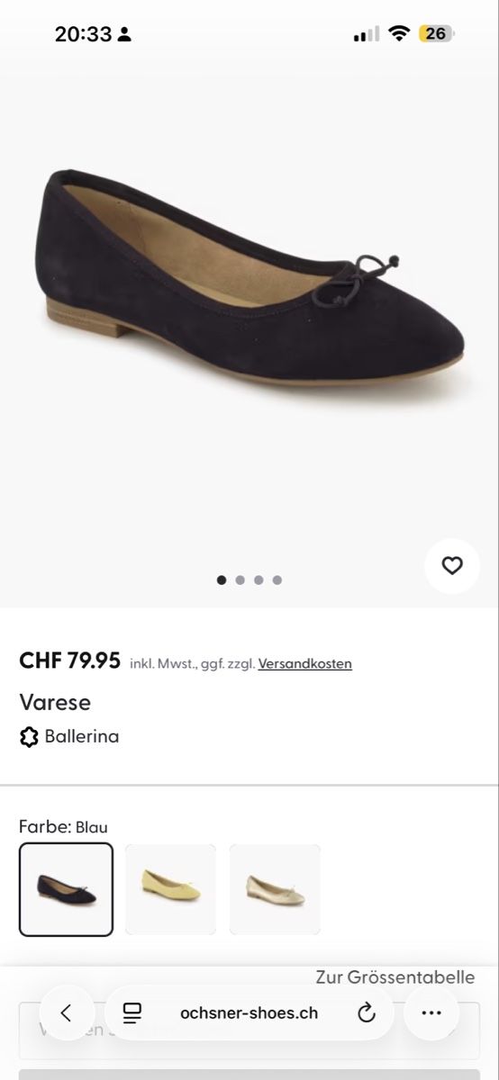 Ochsner Shoes Damenschuhe: Varese Ballerina schwarz – Gebraucht aus Zürich von Luzern033 4
