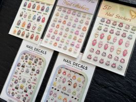 5 Packs, Nail Stickers - Labubu style