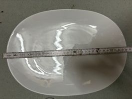 6x IKEA Keramikteller weiss oval 34cm