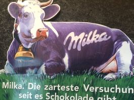 DIE HERRLICHE LILA MILKA-KUH/WERBE-IKONE/EMAILLE 🐄🐄