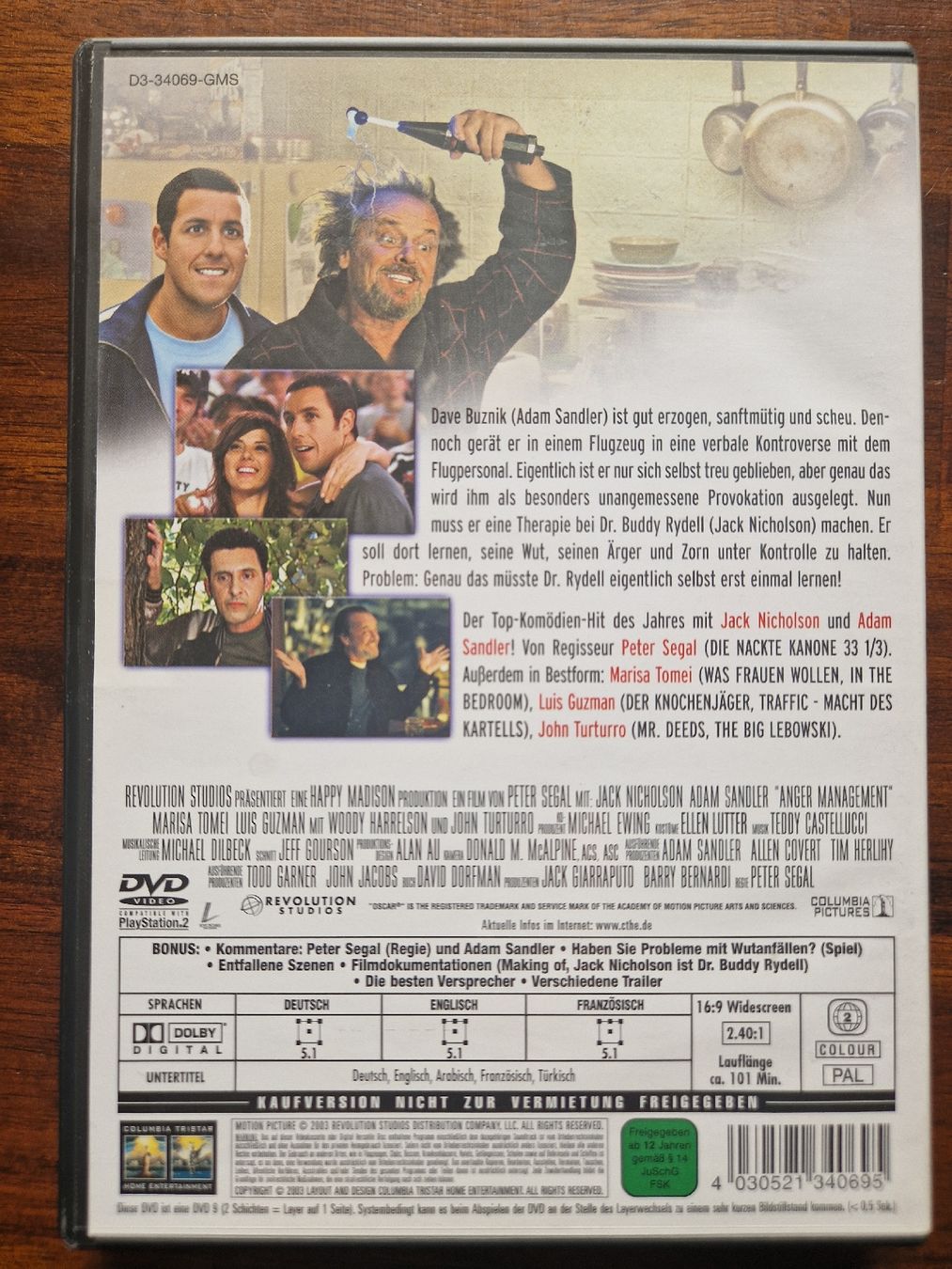 Tutti i DVDs: DVD Wutprobe/Anger Management Nicholson/Sandler – Usato da Emmenbrücke venduto da alexa1983 1