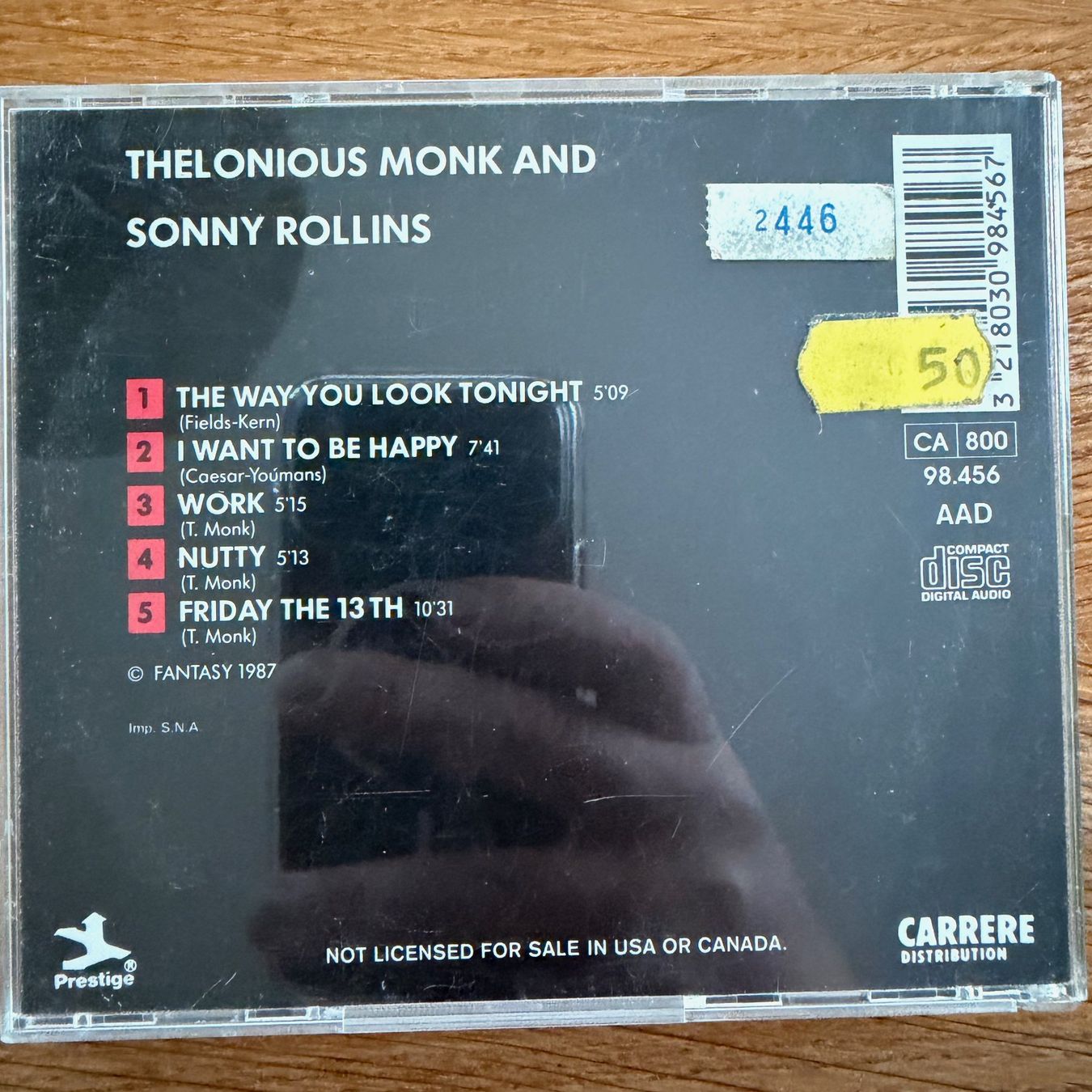 CD: Thelonious Monk & Sonny Rollins (CD OJC) – Usato da Zug venduto da Mirare9 1
