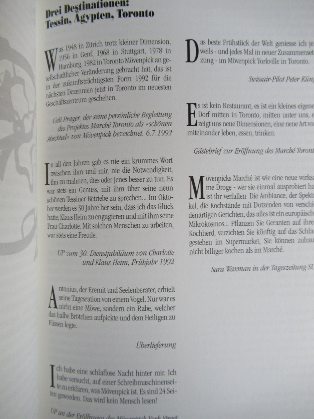 Libri: MÖVENPICK STORY - UELI PRAGER – Usato da Moosseedorf venduto da haro01 6