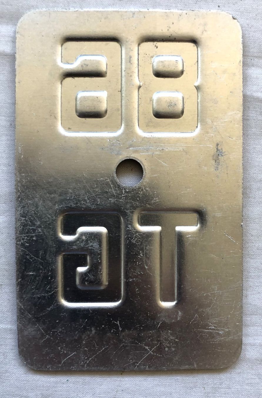 Insegne: Velo - Nummernschild - TG 86 – Usato da Schaffhausen venduto da durruti 1