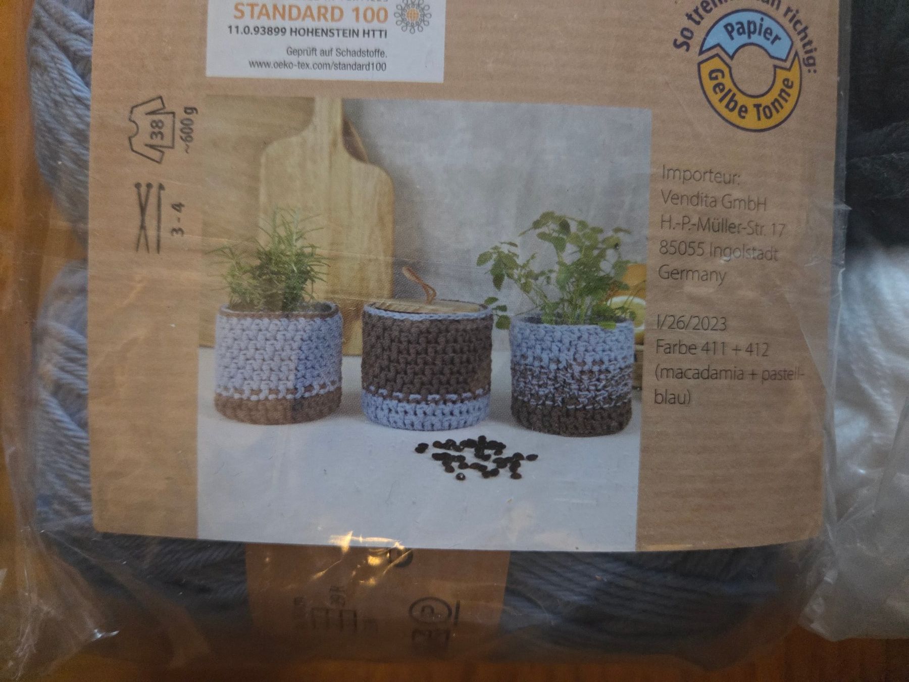 Kit bricolage: Häkelsets - Mützen, Topflappen oder Körbchenff – Nuovo e nell'imballaggio originale da Basel venduto da grandfamily 5