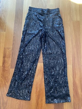 C&A Paillettenhose schwarz neu mit Etikett Grösse 38