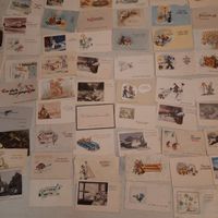 Sammlung kleine Neujahrskarten von ca. 1950