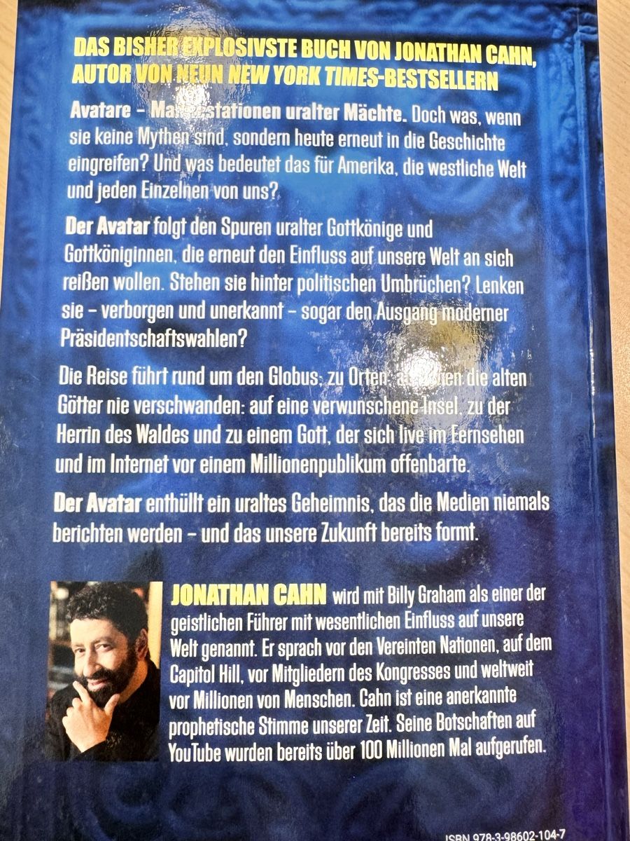 Libri: Der Avatar von Jonathan Cahn Buch guter Zustand – Usato da Emmenbrücke venduto da Balmoral 1