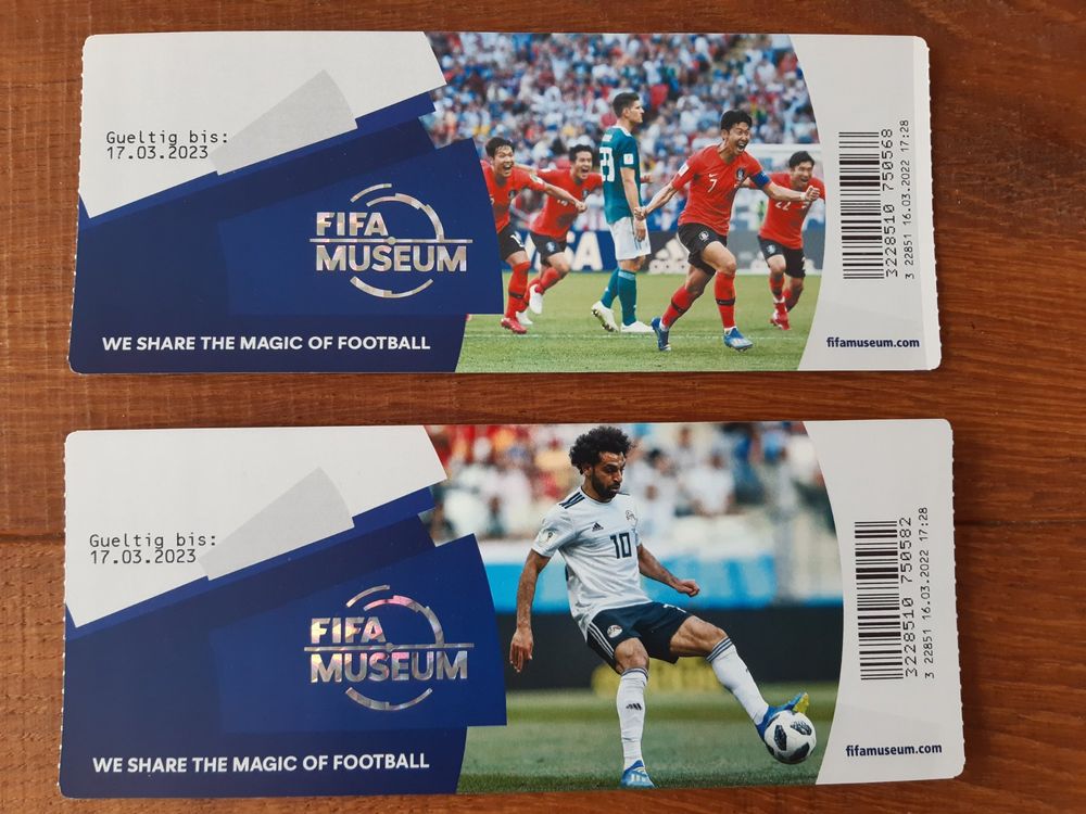 2 Eintritte/Tickets FIFA Museum Zürich Kaufen auf Ricardo