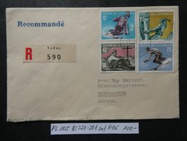 FL 1955 Nr. 278-281 auf FDC