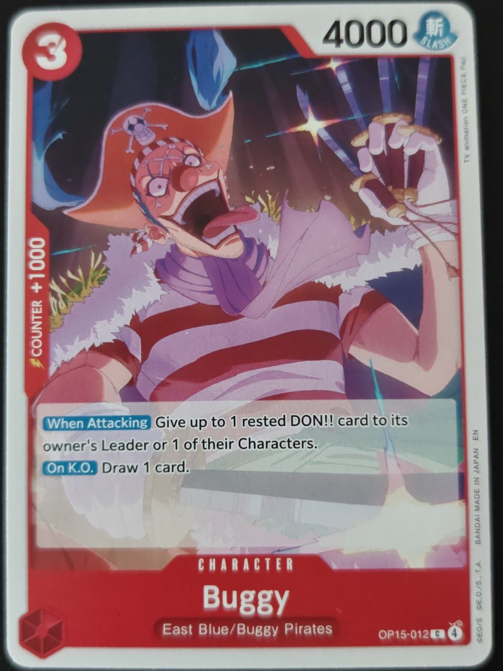 Carte collezionabili: One Piece Buggy OP15-012 Eng – Usato da Cormondreche venduto da pajojo
