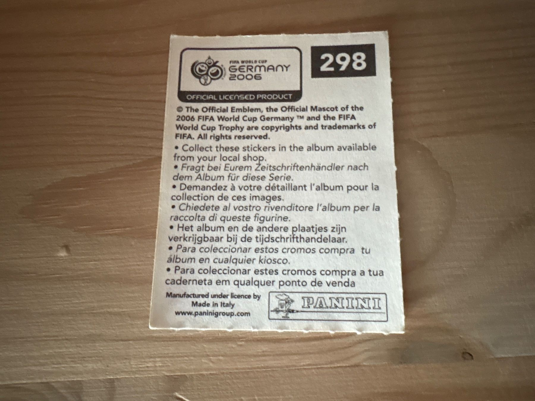 Panini Carte collezionabili: Panini WM 2006 Christiano Ronaldo – Nuovo (secondo la descrizione) da Beatenberg venduto da Rose406 1