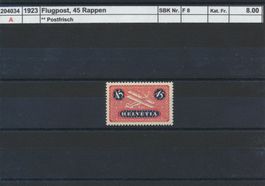 1923 Flugpost - 45 Rp., ** postfrisch