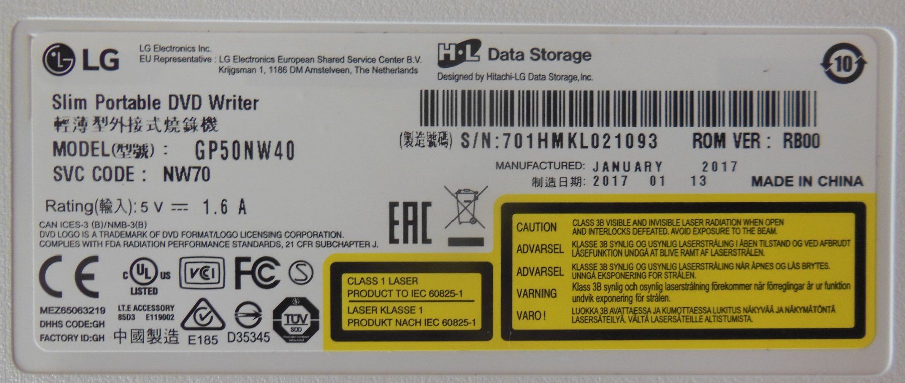 LG Aufnahmegeräte: LG Slim Portable DVD Writer – Gebraucht aus Münchwilen TG von ecudos10 2